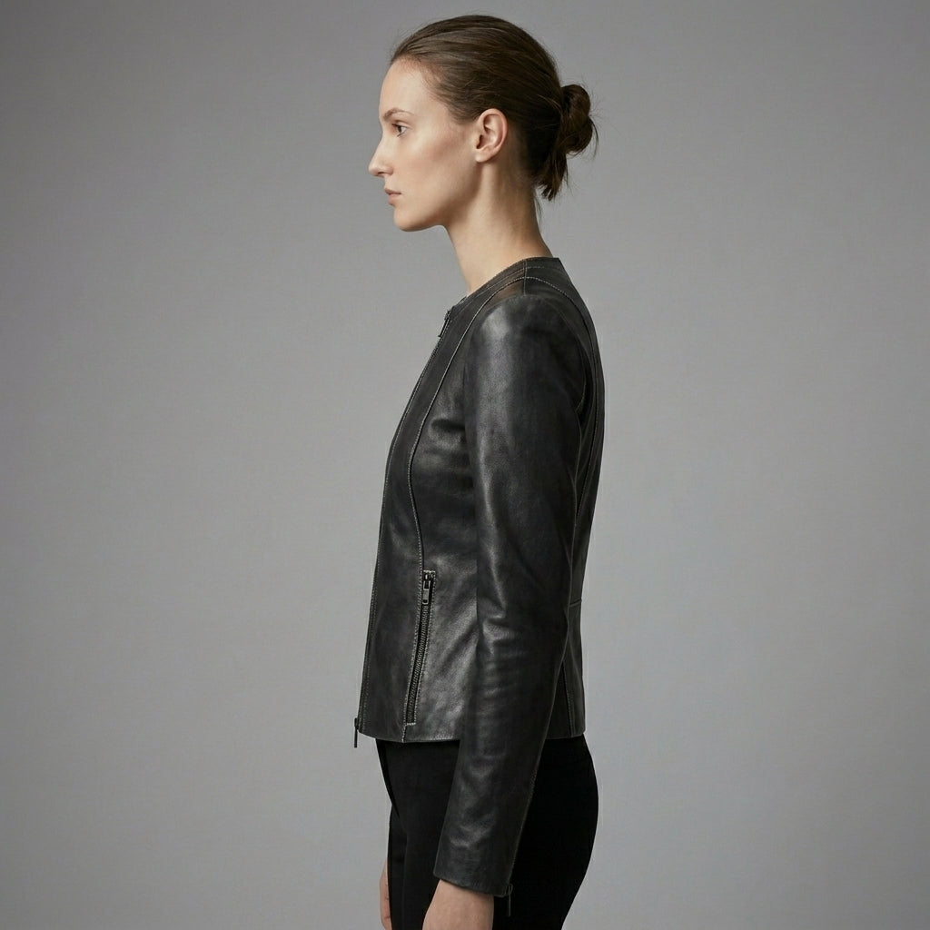 Men’s Black Essential Leather Jacket