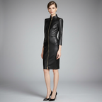 Midnight Black Lambskin Leather Jumpsuit