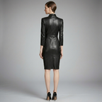 Midnight Black Lambskin Leather Jumpsuit