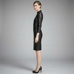 Midnight Black Lambskin Leather Jumpsuit