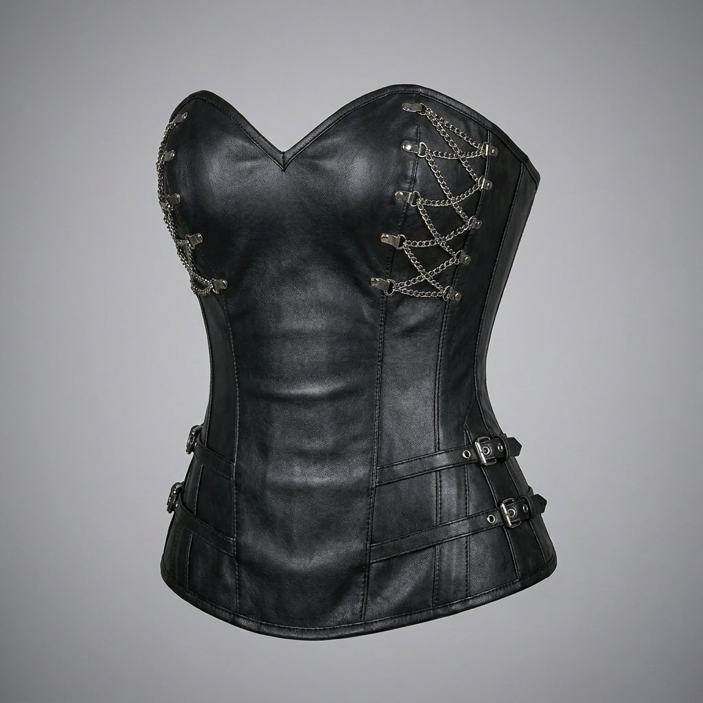 Midnight Leather Corset