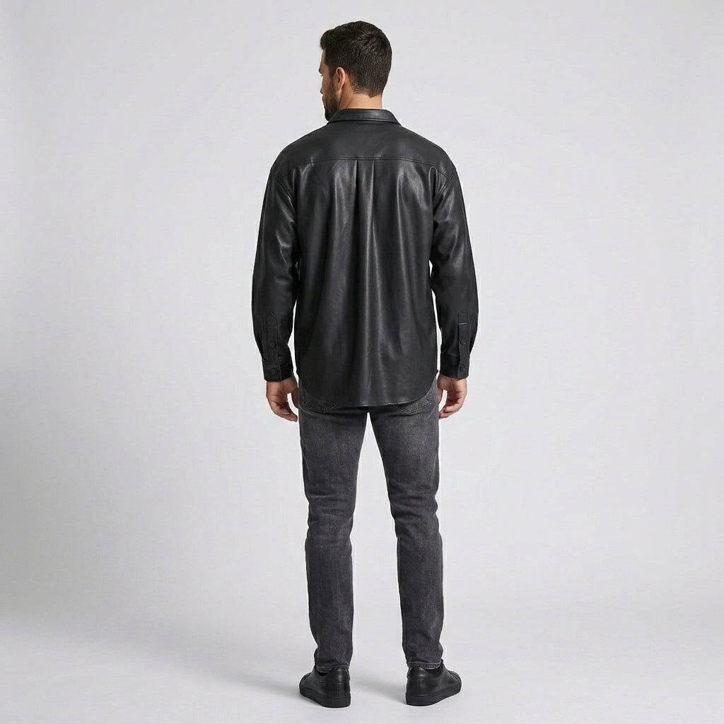 Men’s Genuine Lambskin Leather Shirt