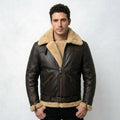 Pinnacle B-3 Shearling Bomber Leather Jacket