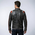 Men’s Vintage Distressed Cafe Racer Leather Jacket