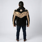 Men’s Black Cowboy Western Leather Jacket