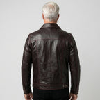 Men’s Classic Leather Harrington Jacket