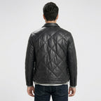 Men’s Black Quilted Lambskin Leather Jacket