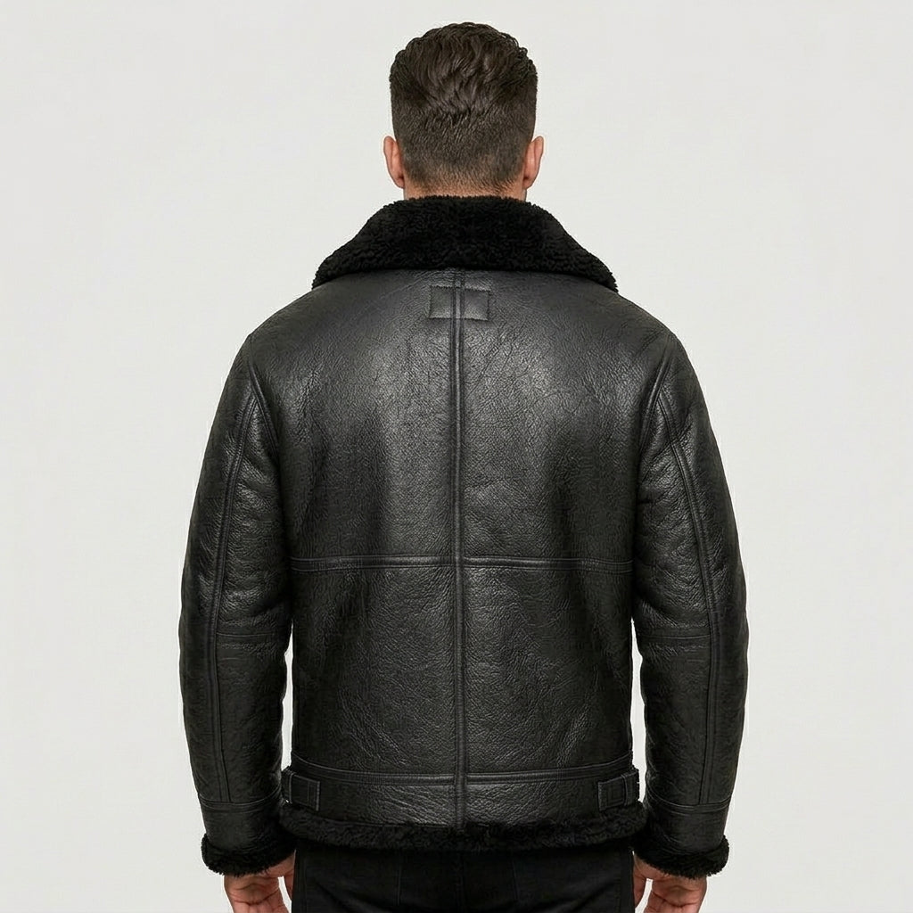Men’s Black Hooded Bomber Jacket