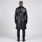 Men’s Premium Cowhide Leather Trench Coat