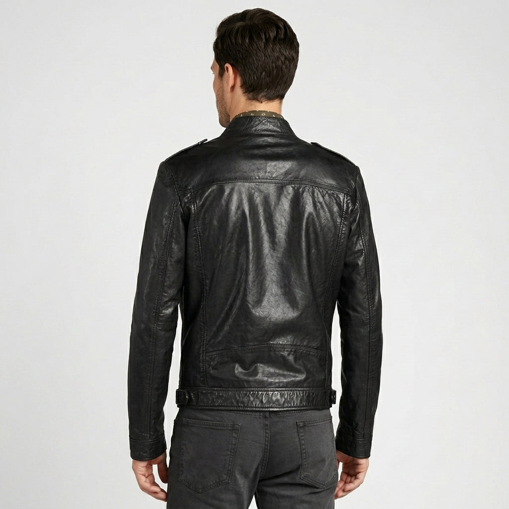 Men’s Classic Black Leather Jacket