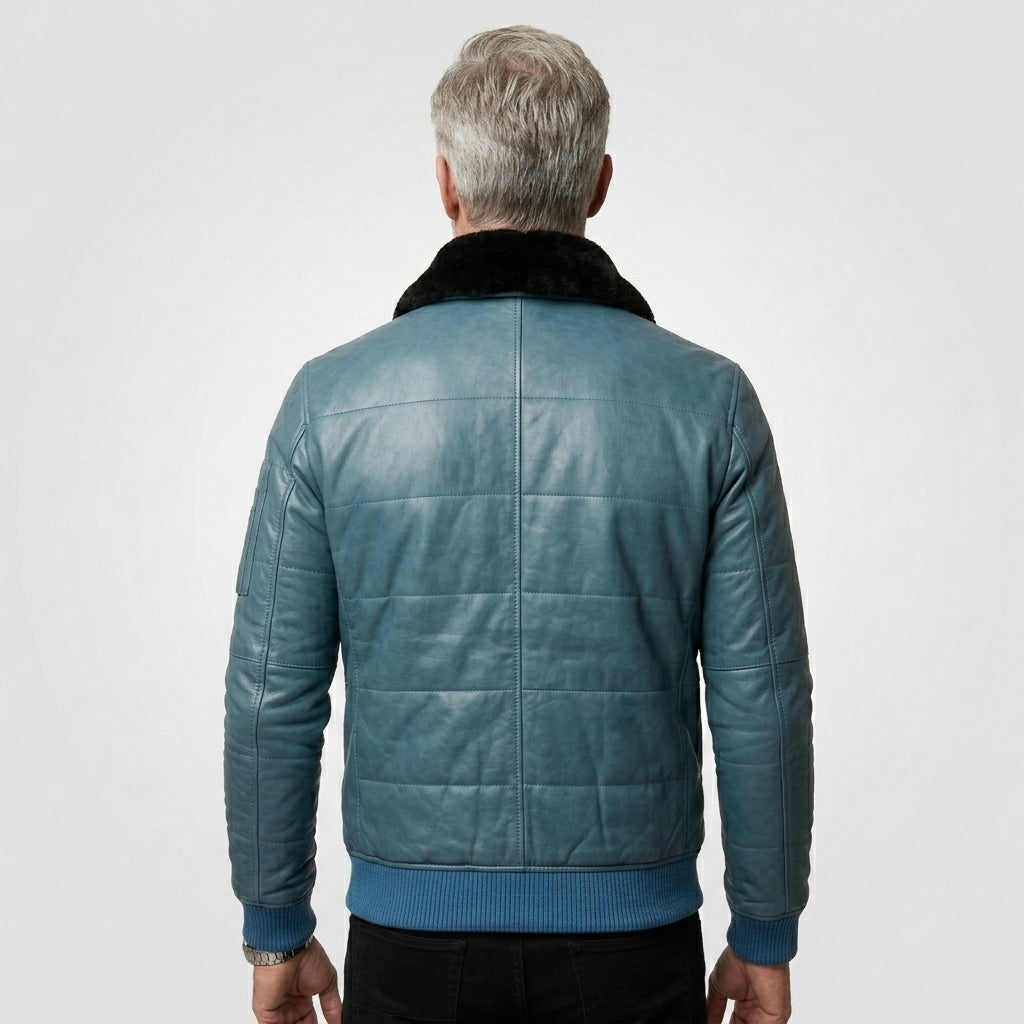 Men’s Real Leather Pilot Aviator Jacket