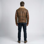 Men’s RAF B3 Aviator Leather Bomber Flying Jacket