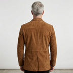 Men’s Camel Brown Suede Leather Blazer jacket
