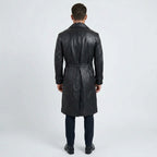 Men’s Genuine Black Leather Sport Coat – Slim Fit Smart Casual Blazer Style