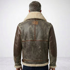 Men’s B-3 Leather Bomber Jacket – Classic Aviation Style