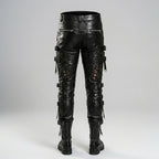 Men’s Black Sheepskin Gothic Leather Pants