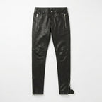 Men’s Leather Biker Riding Pants