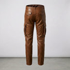 Men’s Brown Leather Cargo Pants