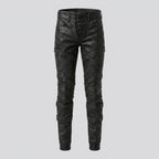 Men’s Handmade Black Leather Warrior Pants