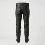Men’s Handmade Black Leather Warrior Pants