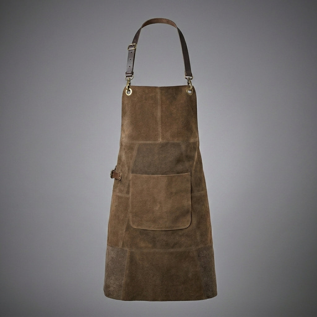 Patchwork Buffalo Suede Leather Apron