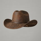 Premium Brown Leather Western Cowboy Hat for Women