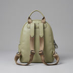 Beige Genuine Leather Backpack for Women