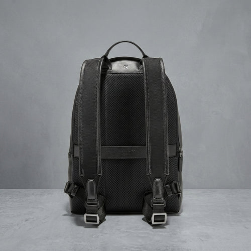 Classic Black Leather Backpack for Women
