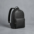 Classic Black Leather Backpack for Women