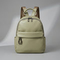 Beige Genuine Leather Backpack for Women