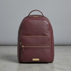 Maroon Luxe Leather Backpack for Women