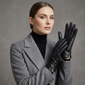 Raven Whipstitch Leather Gloves
