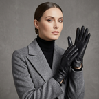 Raven Whipstitch Leather Gloves