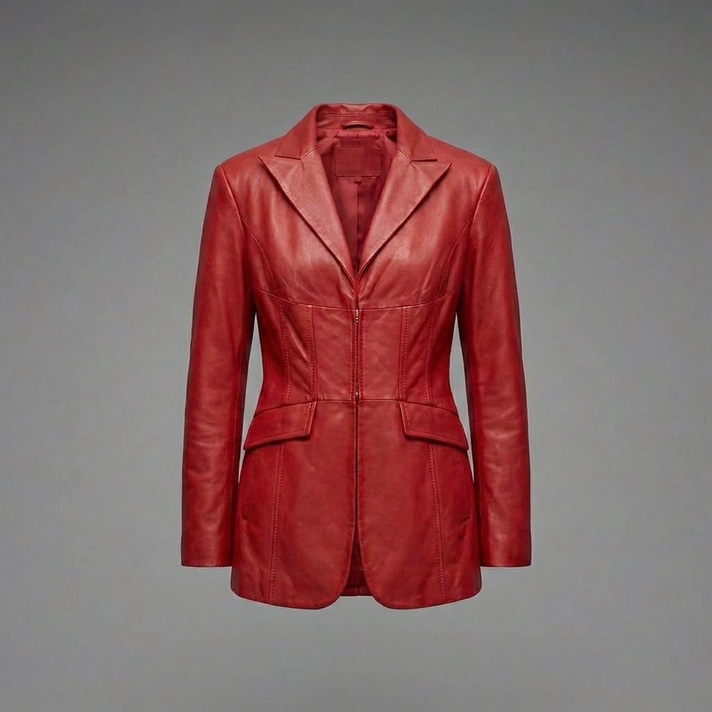 Women’s Leather Corset Blazer