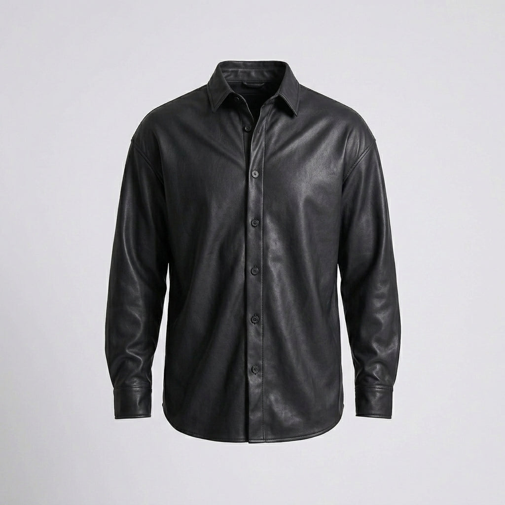 Men’s Genuine Lambskin Leather Shirt