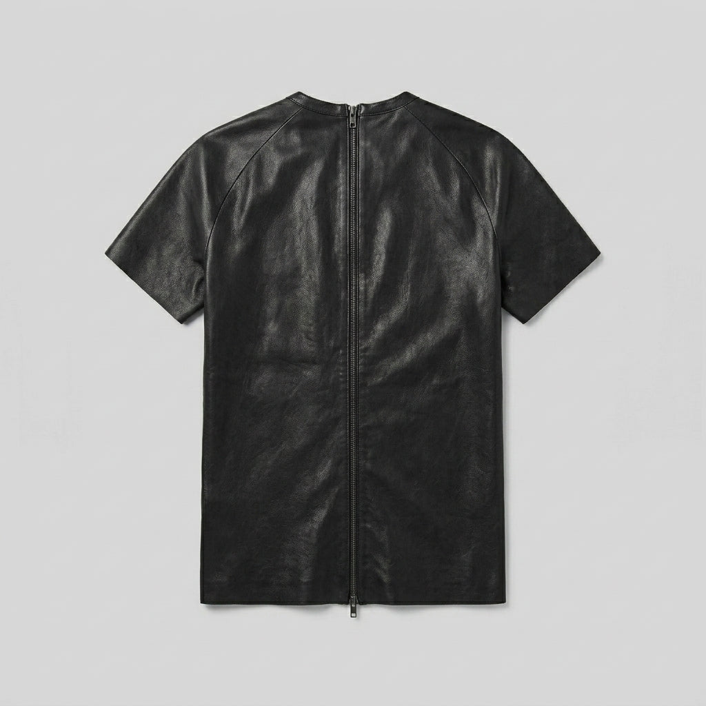 Men’s Premium Lambskin Leather T-Shirt