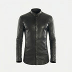 Men’s Black Leather Shirt