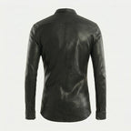 Men’s Black Leather Shirt