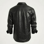 Men’s Stylish Black Leather Button