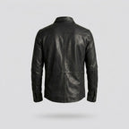 Men’s Stylish Black Sheepskin Leather Shirt
