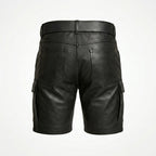 Men’s Leather Cargo Shorts