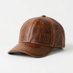 Caps Club Brown Genuine Leather Baseball Cap – Premium Six Panel Hat