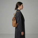 Classic Brown Leather Backpack for Women