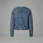 SkyBlue Peter Pan Collar Denim Jacket
