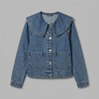 SkyBlue Peter Pan Collar Denim Jacket