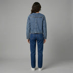 SkyBlue Peter Pan Collar Denim Jacket