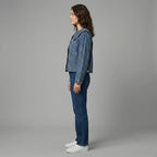 SkyBlue Peter Pan Collar Denim Jacket