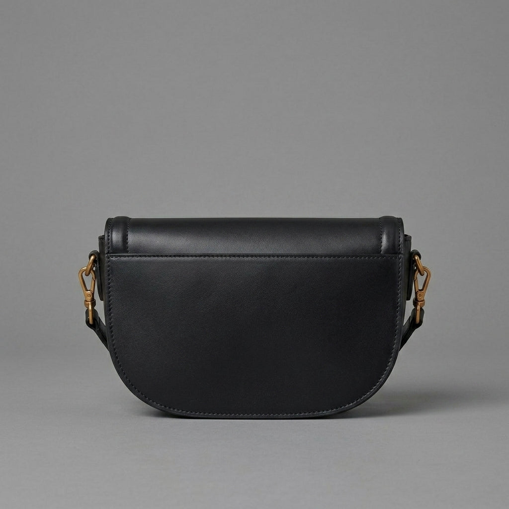 Structured Flap Crossbody Bag with Dual Adjustable & Detachable Straps