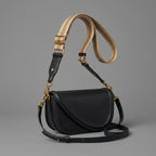 Structured Flap Crossbody Bag with Dual Adjustable & Detachable Straps