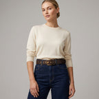 Studded Brown Leather Belt